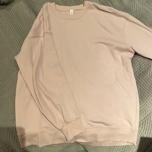 Lululemon crew neck sweater in light pink